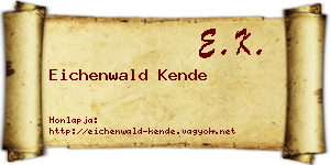 Eichenwald Kende névjegykártya