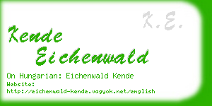 kende eichenwald business card